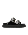 Isabel Marant Black Lennyo Buckle Sandals In Black