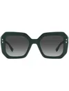 Isabel Marant Eyewear 0190gs Square-frame Sunglasses In Green