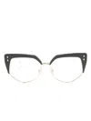 Isabel Marant Eyewear Cat-eye Metal Glasses In Green