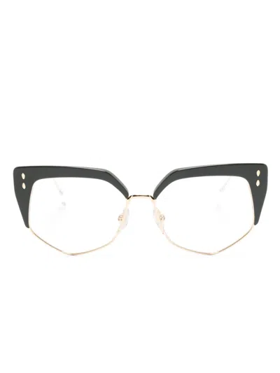 Isabel Marant Eyewear Cat-eye Metal Glasses In Green