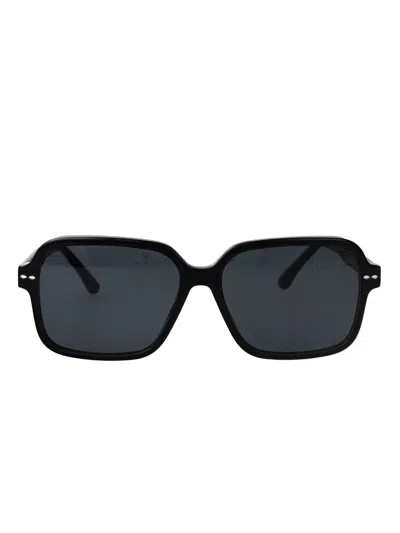 Isabel Marant Eyewear Embellished-geometric Sunglasses In Black
