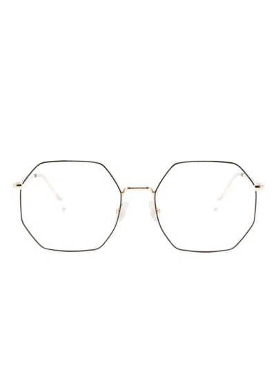 Isabel Marant Eyewear Geometric-frame Glasses In Gold
