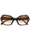 Isabel Marant Eyewear Geometric-frame Tortoiseshell Sunglasses In Braun