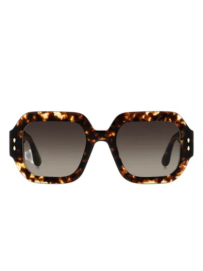 Isabel Marant Eyewear Geometric-frame Tortoiseshell Sunglasses In Brown