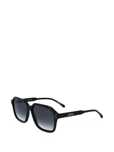 Isabel Marant Eyewear Geometric-frame Sunglasses In 블랙