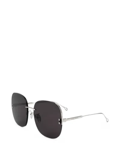 Isabel Marant Eyewear Geometric-frame Sunglasses In 블랙