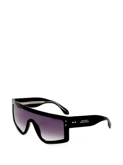 Isabel Marant Eyewear Geometric-frame Sunglasses In 블랙