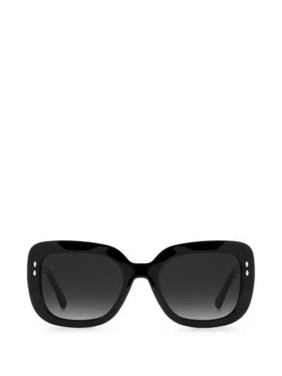 Isabel Marant Eyewear Gradient-lens Square-frame Sunglasses In Black
