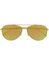 Isabel Marant Eyewear Mirrored Pilot-frame Sunglasses In Yellow