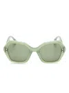 Isabel Marant Eyewear Tinted Oversize-frame Sunglasses In 绿色