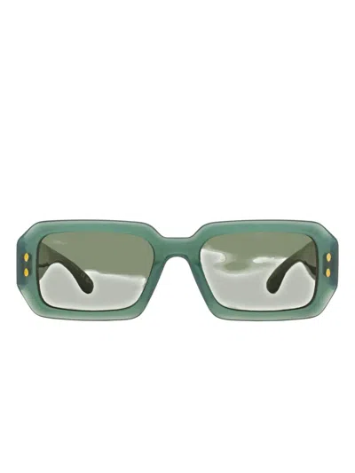 Isabel Marant Eyewear Rectangular-frame Sunglasses In Green