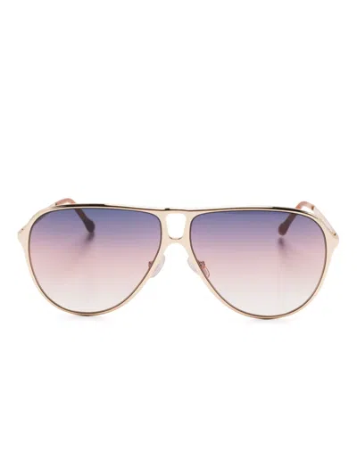 Isabel Marant Eyewear Metal-frame Gradient Sunglasses In Purple