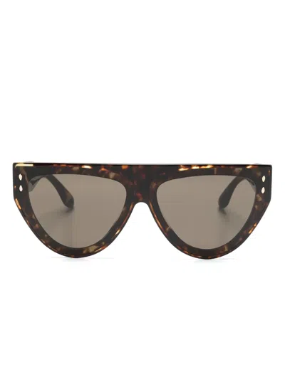 Isabel Marant Eyewear Oversize-frame Sunglasses In Braun