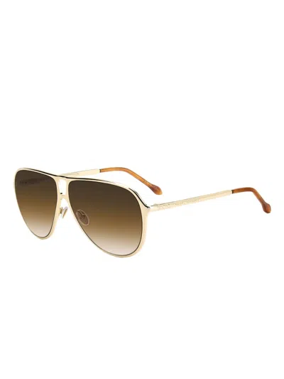 Isabel Marant Eyewear Pilot-frame Sunglasses In Gold