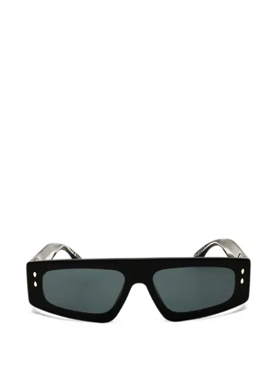 Isabel Marant Eyewear Rectangle-frame Sunglasses In Schwarz