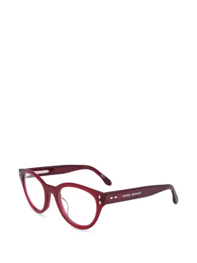 Isabel Marant Eyewear Round-frame Glasses In Burgundy