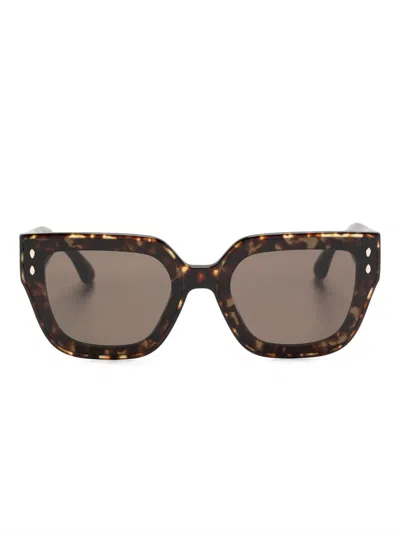 Isabel Marant Eyewear Square-frame Sunglasses In Braun