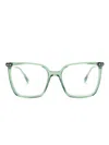 Isabel Marant Eyewear Square-frame Transparent Glasses In Green