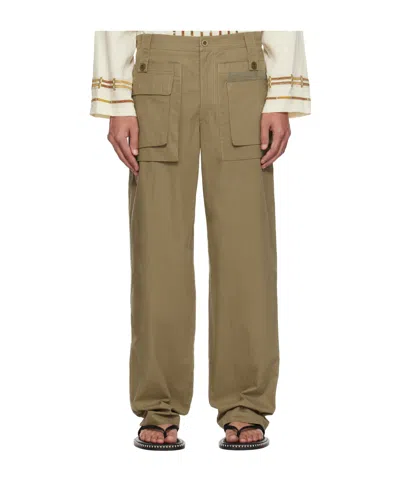 Isabel Marant Ezio Belt Loop Casual Pants In Brown
