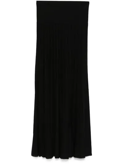 ISABEL MARANT EZRA LONG PLEATED KNIT SKIRT