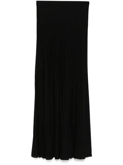 ISABEL MARANT EZRA LONG PLEATED KNIT SKIRT