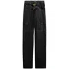 Isabel Marant Brinley Cotton Denim Jeans W/buckles