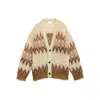 Isabel Marant Marant Nielson Mohair Blend Cardigan With Fair Isle Motif In Neutral