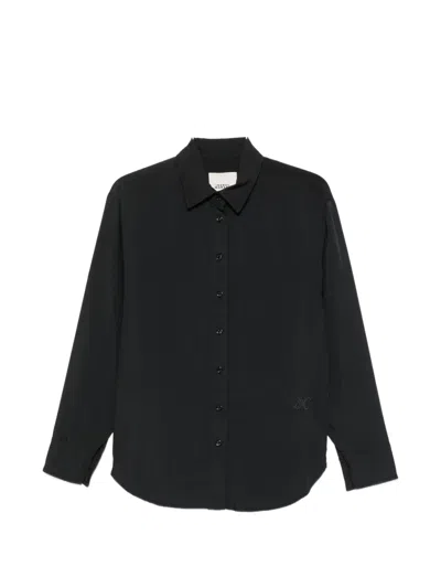 Isabel Marant Fabriza Long-sleeve Button-down Shirt In Black