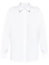 Isabel Marant Popeline Fabriza Shirt With Embroidered Logo In White