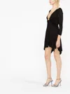 Isabel Marant Fabuela Asymmetric Gathered Stretch-jersey Mini Dress