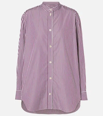 Isabel Marant Faby Cotton Shirt In Burgundy