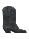 Isabel Marant Suede Dahope Boots 45 In Black