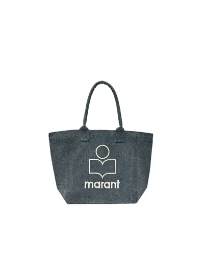 Isabel Marant Faded Black Yenky Cotton Tote Bag