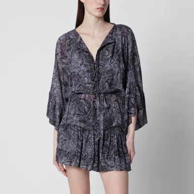 Isabel Marant Faded Night Silk Blouse In Blue