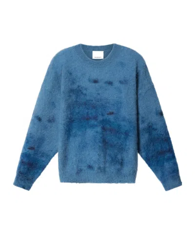 Isabel Marant Faded Print Mohair-wool Crew Neck Sweater In Neutral