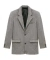 Isabel Marant Fahar Two-color Wool Suit Coat In Gray
