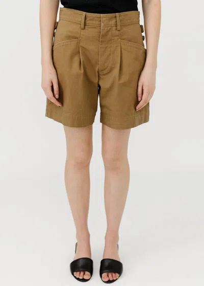 Isabel Marant Cotton Shorts In Brown