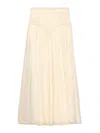 Isabel Marant Braided High Waist Maxi Pleated Ruffle Skirt