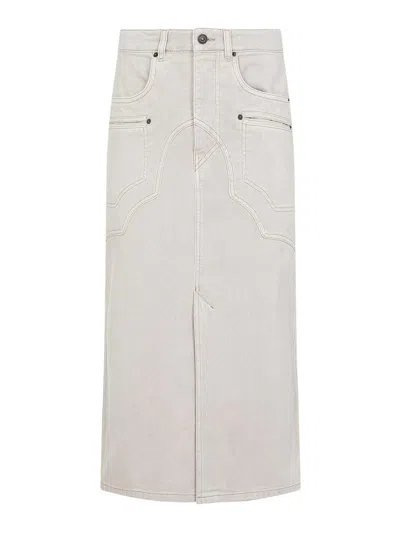 ISABEL MARANT FALDA SEMILARGA - BEIS CLARO