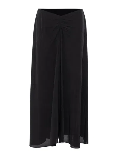 Isabel Marant Laren Ruched Skirt In Black