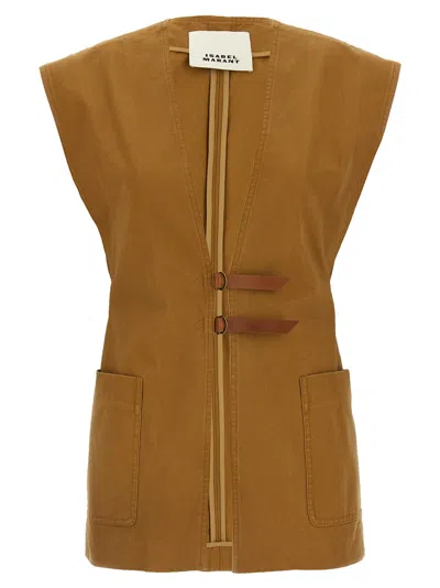 Isabel Marant 'falila' Vest In Brown