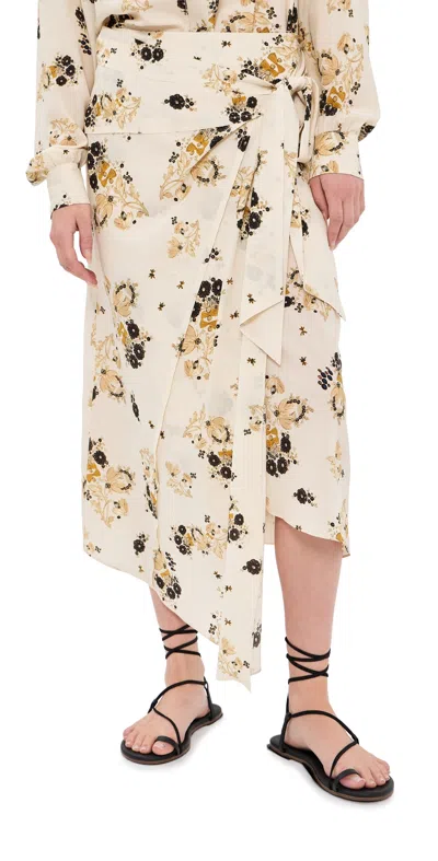 Isabel Marant Faniry Skirt Ecru In Neutral