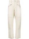 Isabel Marant Fanny Denim Cotton Jeans In Beige