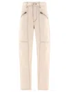 Isabel Marant "fanny" Jeans Featuring Zipper Pockets In Neutral