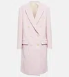 Isabel Marant Fantine Double Breasted Cotton Wool Coat In Light Pink