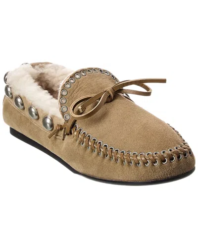 Isabel Marant Faomee Suede Loafer In Neutral