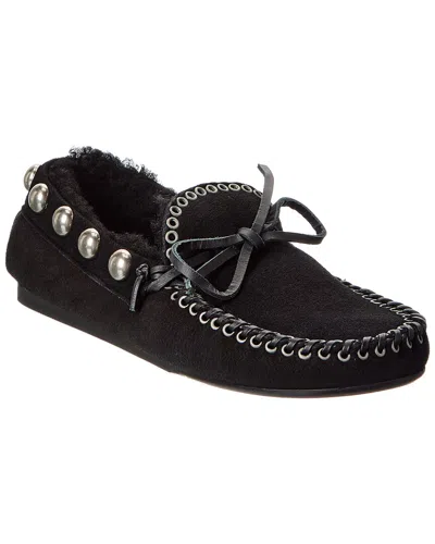 Isabel Marant Faomee Suede Loafer In Black