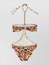 Isabel Marant 'farah' Halter Neck Cut-out Swimsuit