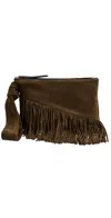 Isabel Marant Faro Clutch Aus Wildleder In Bronze