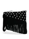 Isabel Marant Womens Black Faro Suede Clutch Bag In Black